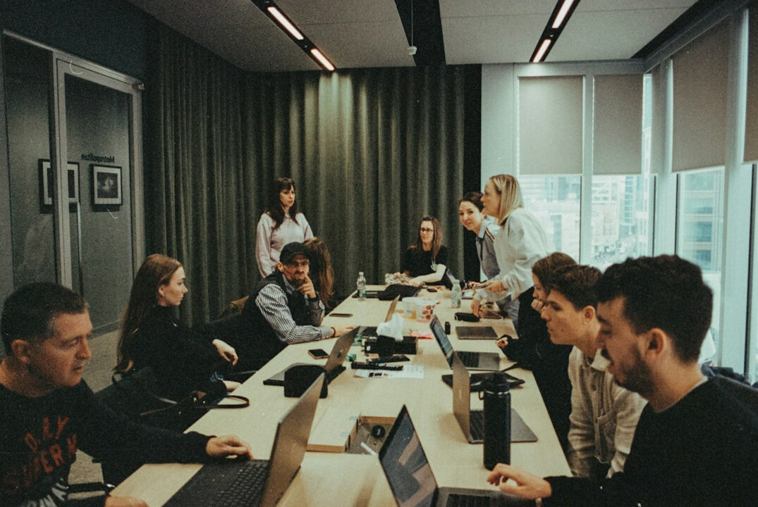 business leader training session