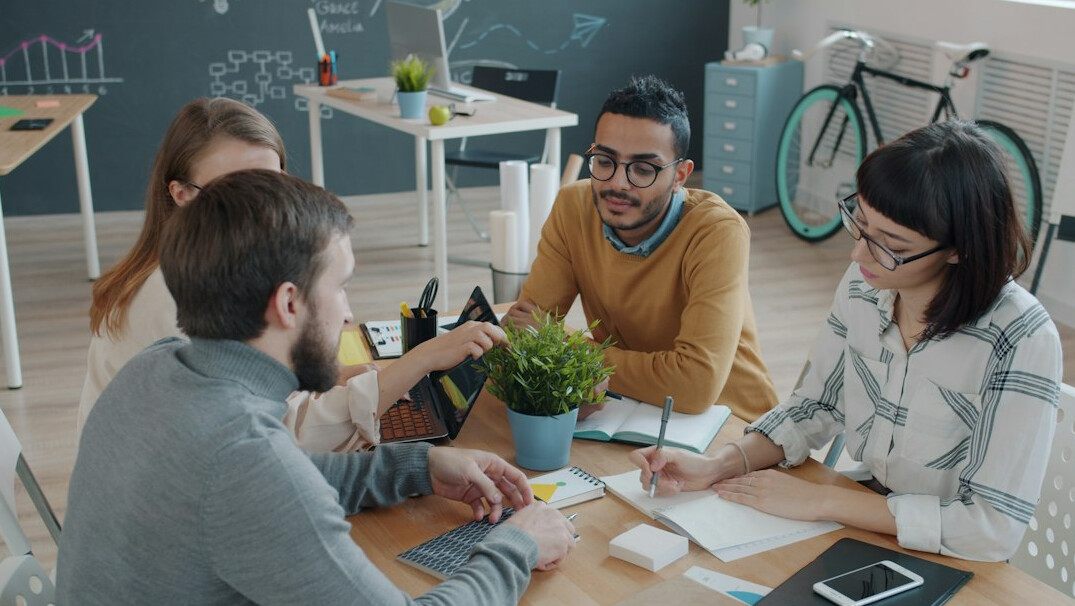 diverse team brainstorming session